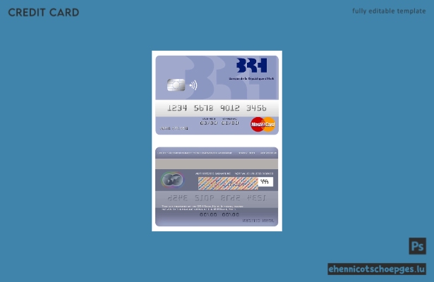 Mustervorschau der Haiti BRH Bank Mastercard